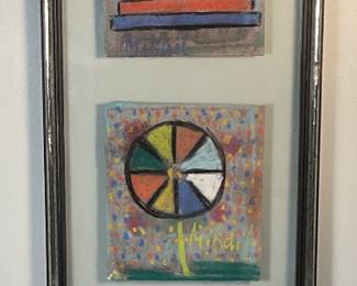 Mihail Simeonov (Bulgarian-American,1929-2021) Set Of Five Mixed Media Monoprints Signed