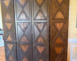 4 Panel Wood Screen