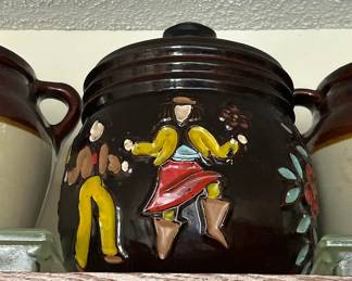 PAINTED BEAN POT
