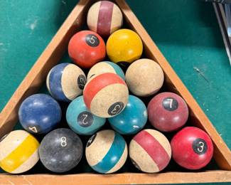 Pool Balls go with the Foldable Pool Table.  