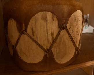 Wood Carved Drum