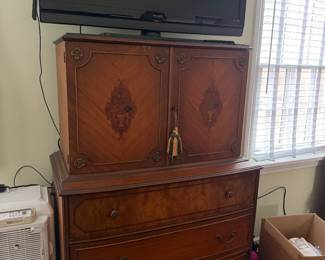 Wood Inlay Chest of Drawers