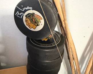 Blackhawk Signed Pucks