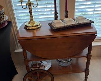 Vintage rolling tea cart