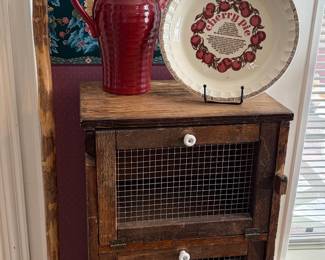 Primitive, antique pie, vegetable or jelly cabinet