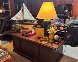 Vintage office desk, solid wood