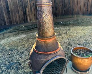 Large chiminea  fireplace