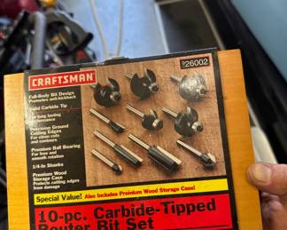 Craftsman 10 piece carbide-tipped router bit set