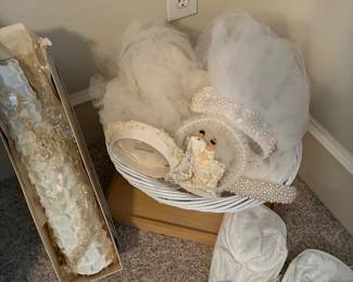 Vintage wedding, veils, and accessories