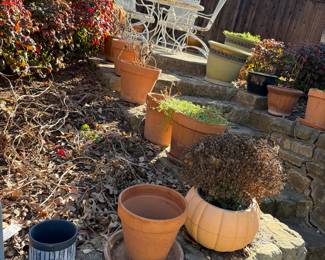 Large assortment of terra-cotta potting pots