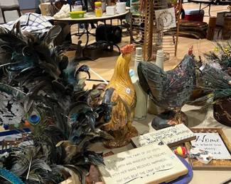 Roosters, Hens, Wall Plaques, Silk Florals & Greenery