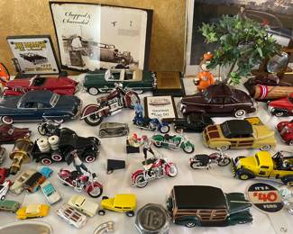 2 long tables full of  collectors model cars & trucks