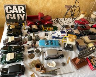 2 long tables full of  collectors model cars & trucks