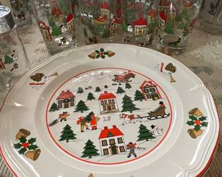 Jamestown China The Joy of Christmas Ceramic and Glassware Set second image