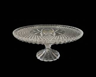 Diamond Point Crystal Cake Stand