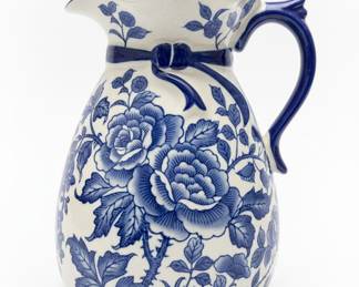 James Kent Fenton Azalea Blue and White Pitcher
