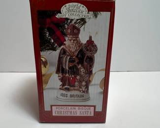 World Showcase Gift Collection Porcelain Bisque Christmas Santa Figurine