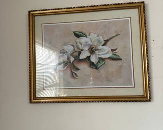 Magnolia Branch Watercolor Painting by Susan Dermer