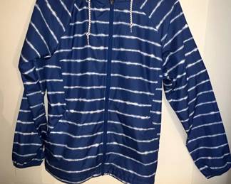 Columbia Sportswear Company Striped Hooded Windbreaker Jacket