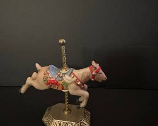 Franklin Mint Treasury of Carousel Art Reindeer Figurine
