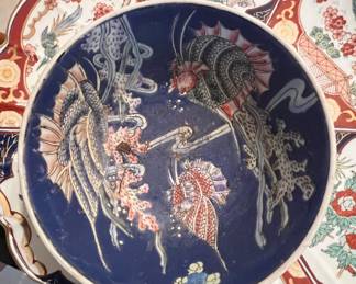 Chinese Dragon Motif Porcelain Bowl
