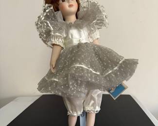 Doll 13: Brass Key Porcelain Ballerina Doll