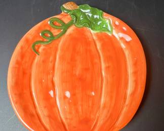 Ceramic Pumpkin Serving Platter