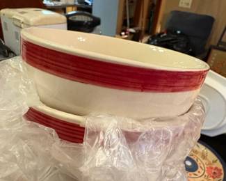 Royal Norfolk Red Stripe Mixing Bowls