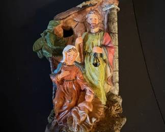 Vintage Resin Nativity Scene Figurine