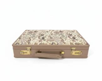 Vintage Floral Tapestry Luggage with Combination Locks