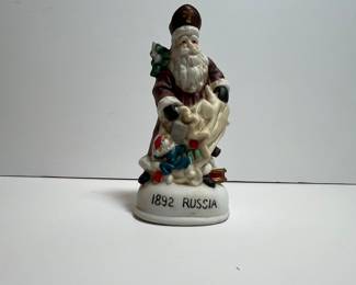 1892 Russia "Santa's From Around The World" Ceramic Figurine