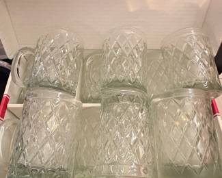 Paul Sebastian Diamond Pattern Glass Mugs Set of 