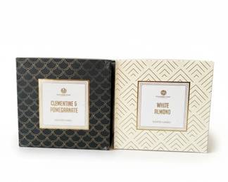 Huntington Home Scented Candles Clementine  Pomegranate, White Almond