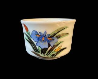 Vintage Otagiri Ceramic Cup with Iris Decoration