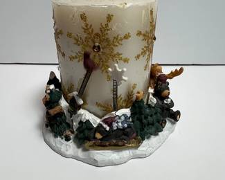 Christmas Village Scene Candle Holder with Scented Candle