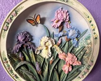 Lena Liu's "The Iris Garden" 3D Collector Plate by The Bradford Exchange
