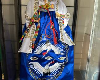 Doll 20: Korean Traditional Handmade Hanbok Doll with Crane Embroidery