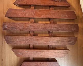 Tullio Bottino Hand Crafted Hard Wood Fish Trivet