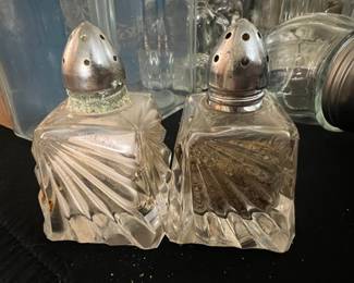 Vintage Made in Western Germany Crystal Salt and Pepper Shakers