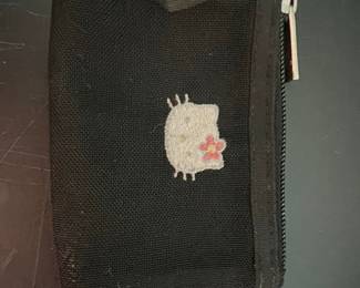 Hello Kitty Black Mesh Cosmetic Bag