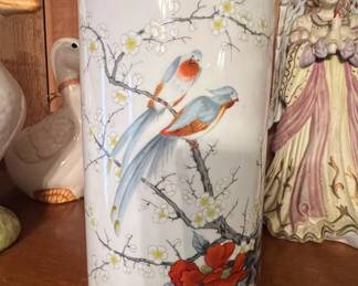 Jay Fine China Birds and Blossoms Vase