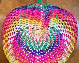 Filipino Abaniko Handwoven Rainbow Fan
