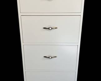 Vintage Four-Drawer wood Filing Cabinet