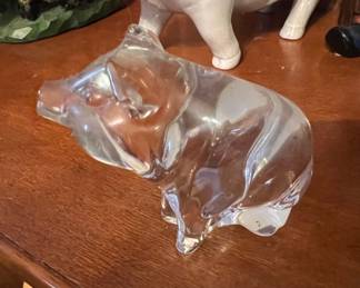 Princess House Lead Crystal Pig Figurine