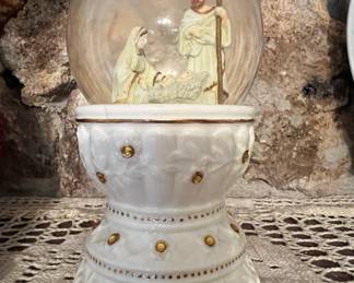 Holy Family Musical Snow Globe