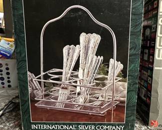 International Silver Company Flatware Set with Caddy