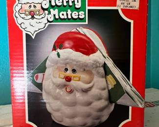 Merry Mates Ceramic Napkin Holder - Santa Claus