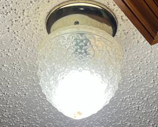 Vintage Acorn Bubble Glass Flush Mount Ceiling Light
