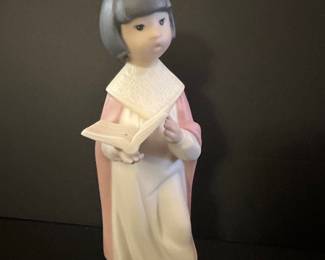 Lladro "Boy With Books" Figurine