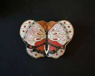 Cloisonn Butterfly Trinket Box